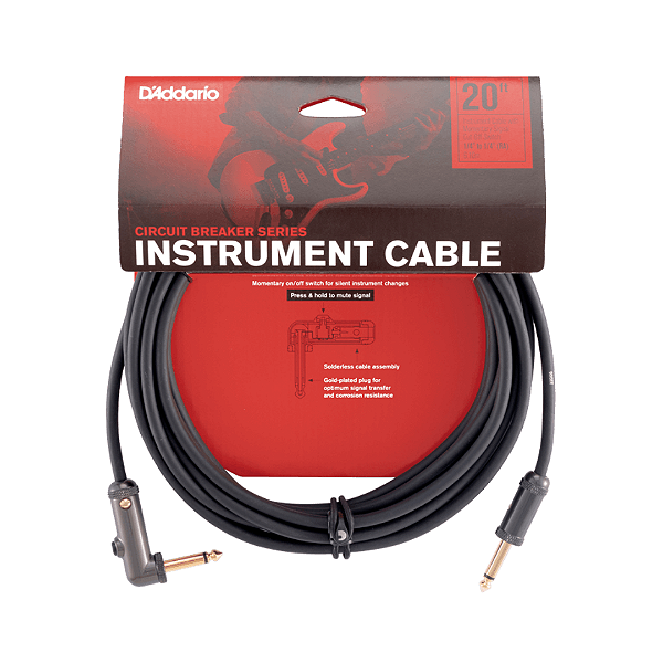 Cabo Instrumento P10 L Daddario Circuit Breaker Trava 6.10m