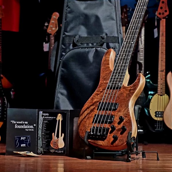 Baixo 5 Cordas Ativo Sadowsky Metroline Modern Limited Edition 2021 Natural Transparent Satin