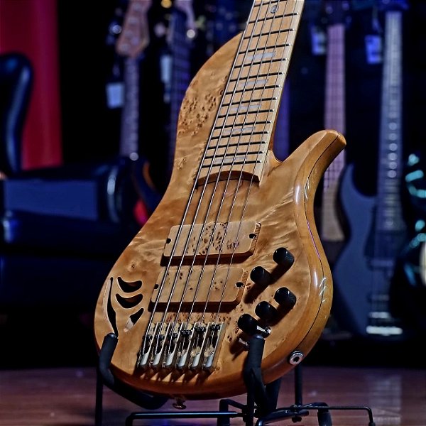 Baixo 6 Cordas Ativo Deoliveira Mirage SG Bass Natural
