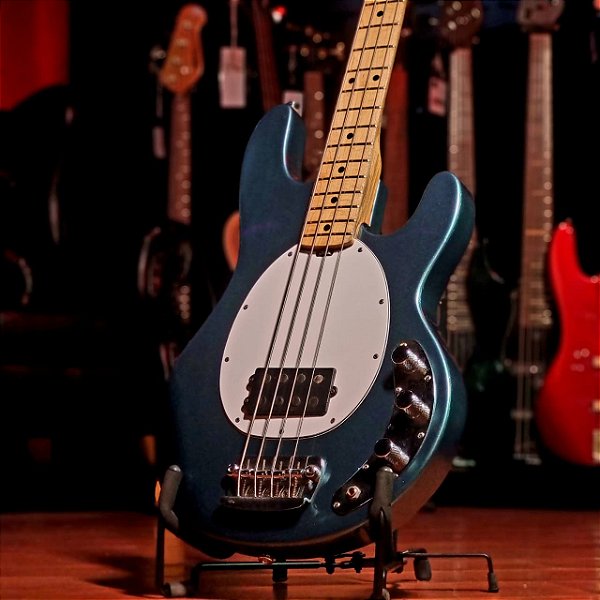 Baixo 4 Cordas Olp By Ernie Ball Music Man Mm2 Pearl Blue