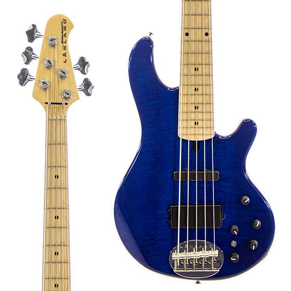 Baixo 5 Cordas Lakland Skyline Series 55-02 Deluxe Translucent Blue
