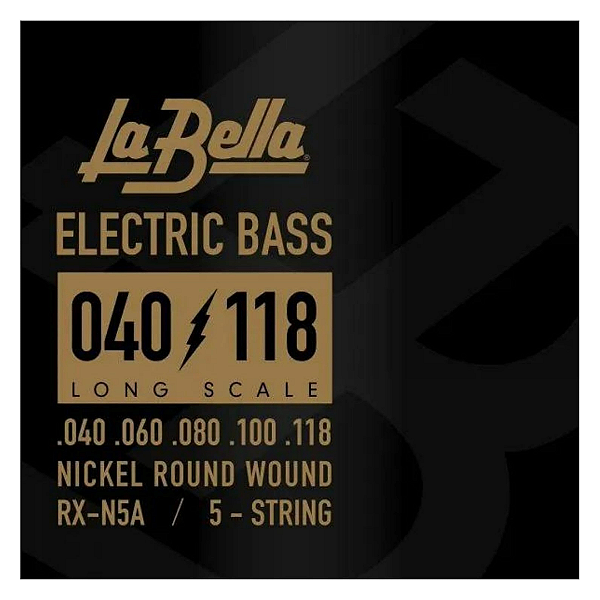 Encordoamento Para Baixo 5 Cordas La Bella Rx Nickel .040
