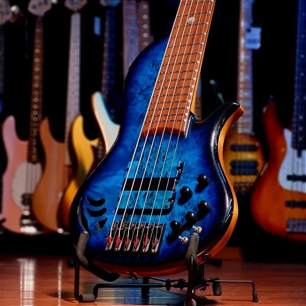 Baixo 6 Cordas Ativo Deoliveira Mirage Sg Black Blue