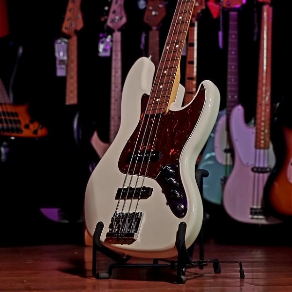 Baixo 4 Cordas Fender Jazz Bass Olympic White Captador Custom Shop