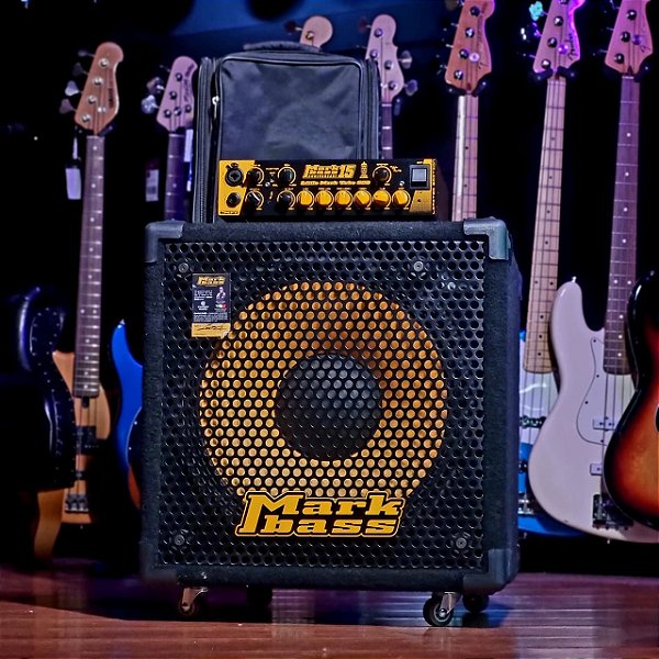 Amplificador Cabeçote Markbass Little Mark Tube 800 15th Anniversary + Gabinete 1x15