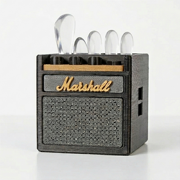 Porta 5 Palheta Mini Amplificador Combo Marshall 3D