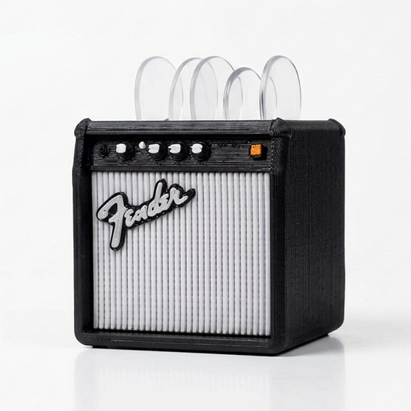 Porta 5 Palheta Mini Amplificador Combo Fender 3D