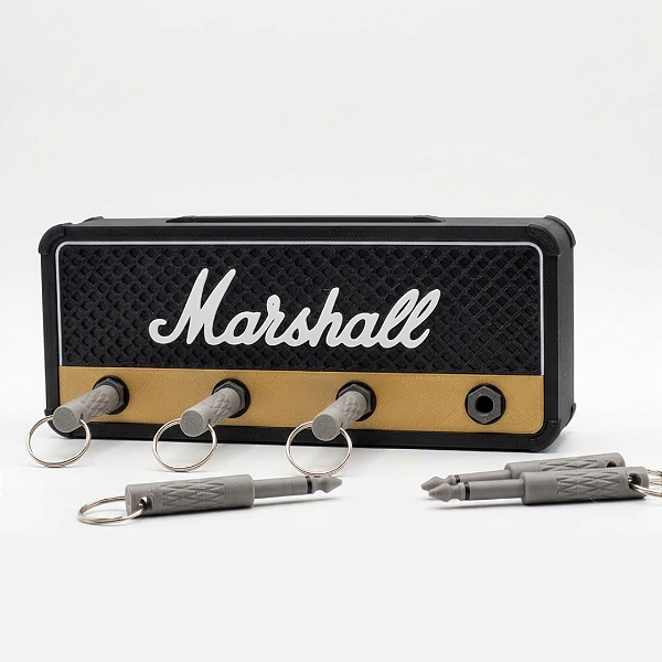 Porta Chaves Chaveiro Amplificador Marshall Com 6 Plugs 3D