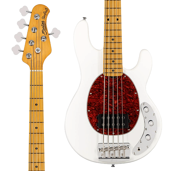 Baixo 5 Cordas Sterling By Music Man Stingray Classic RAY25 Olympic White