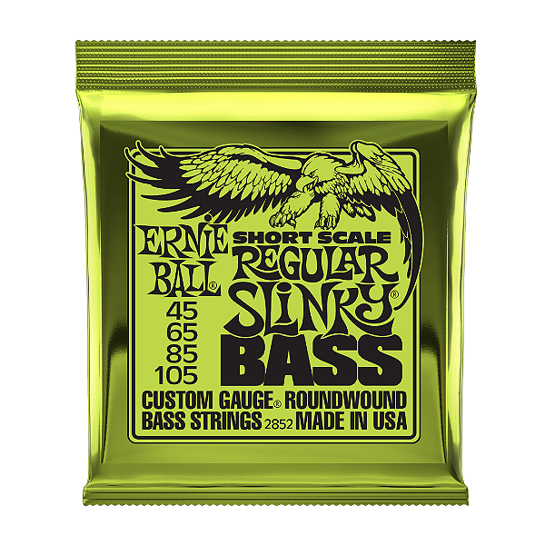 Encordoamento Baixo 4 Cordas Ernie Ball Short Scale .045