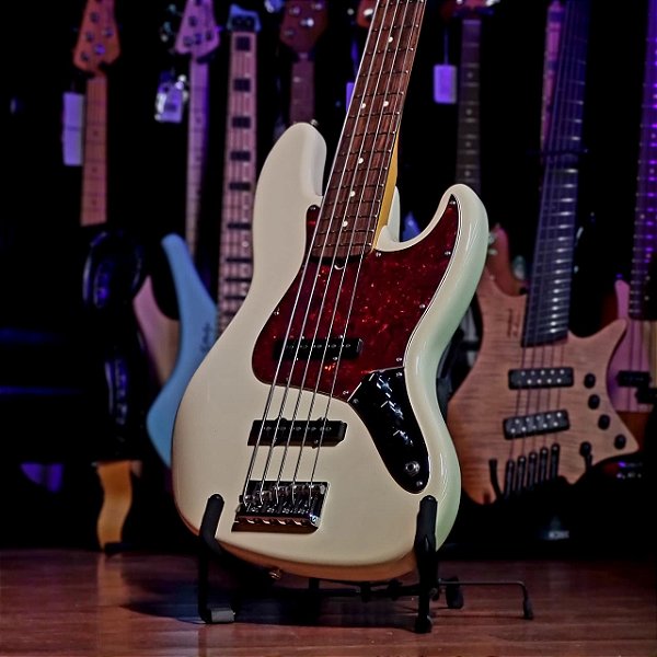 Baixo 5 Cordas Fender American American Professional II Jazz Bass V Olympic White