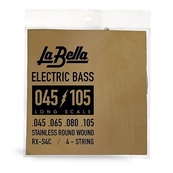 Encordoamento para Baixo 4 Cordas La Bella RX Stainless Long .045