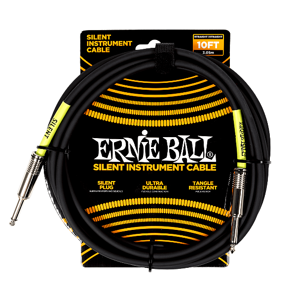 Cabo para Instrumento P10 Ernie Ball Silent 3.05 Metros