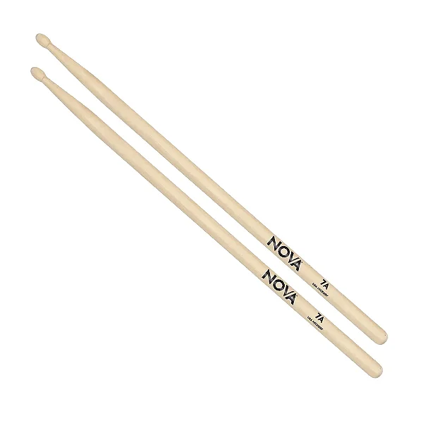 Baqueta para Bateria Nova by Vic Firth 7A Ponta de Madeira