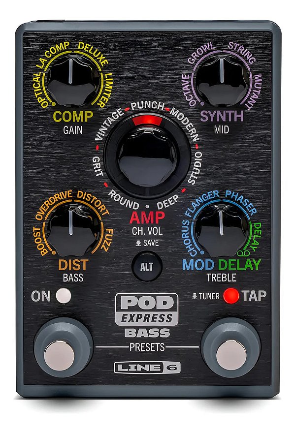 Pedaleira Multi Efeitos Para Baixo Line 6 Pod Express Bass