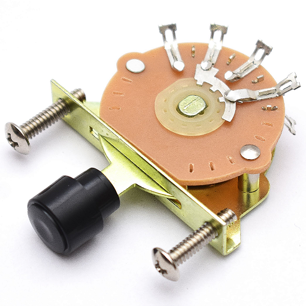 Chave Seletora 3 Posições Para Guitarra Custom Sound Knob Preto