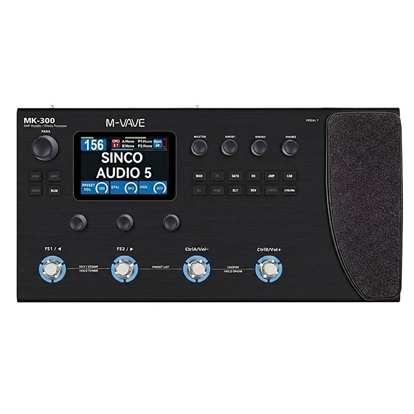 Pedaleira Multi Efeitos para Guitarra e Baixo M-VAVE MK-300