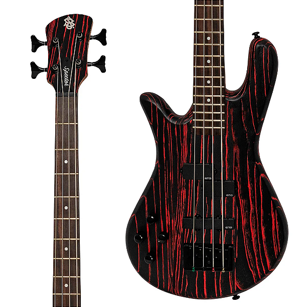 Baixo 4 Cordas Canhoto Ativo Spector NS Pulse 4 Cinder Red