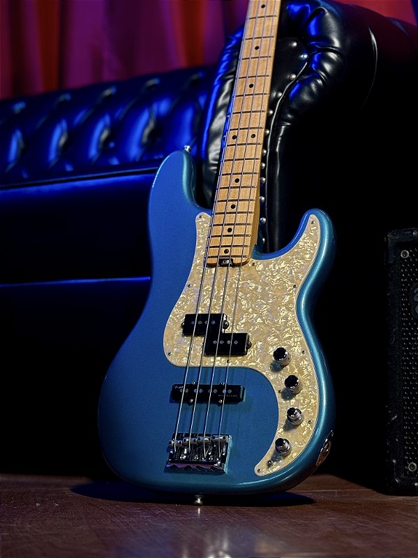 Baixo 4 Cordas Fender American Elite Precision Bass Ocean Turquoise