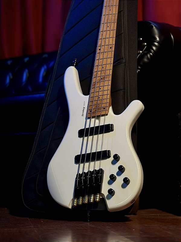 Baixo 5 Cordas Headless Multiscale Strinberg Next Pearl White