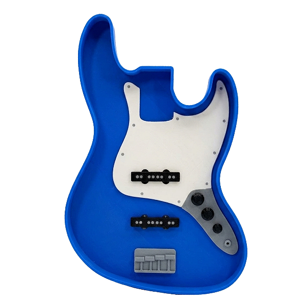 Porta Treco Organizador Baixo Jazz Bass Blue 3D