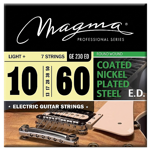 Encordoamento Para Guitarra 7 Cordas Magma Ed Revestida .010