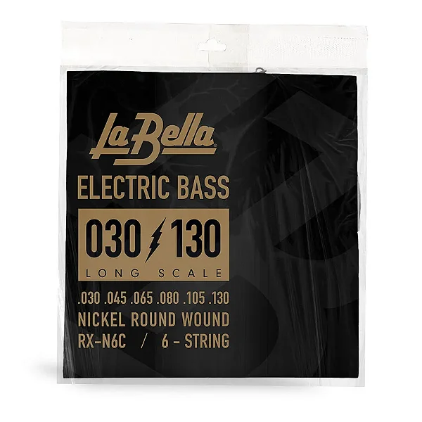 Encordoamento Para Baixo 6 Cordas La Bella Rx Nickel .030