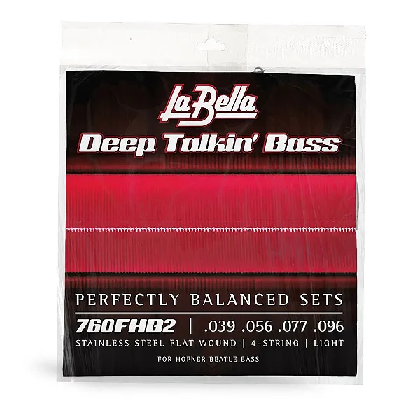 Encordoamento para Baixo 4 Cordas La Bella Deep Talkin’ Bass Beatle .039