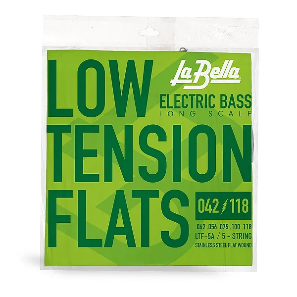 Encordoamento Para Baixo 5 Cordas La Bella Low Tension Flats .042