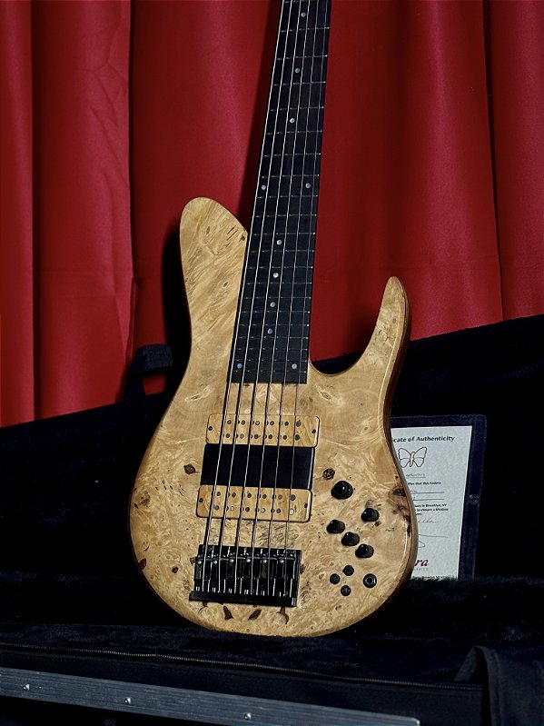 Baixo 6 Cordas Fodera Imperial II Elite Buckeye Burl 2017