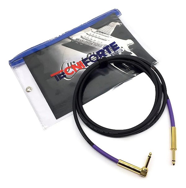 Cabo Instrumento P10 X P10l Tecniforte High Clear Ouro 4,58m