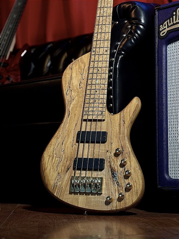 Baixo 5 Cordas Eliezer Lara Luthier Modern Jazz II Natural
