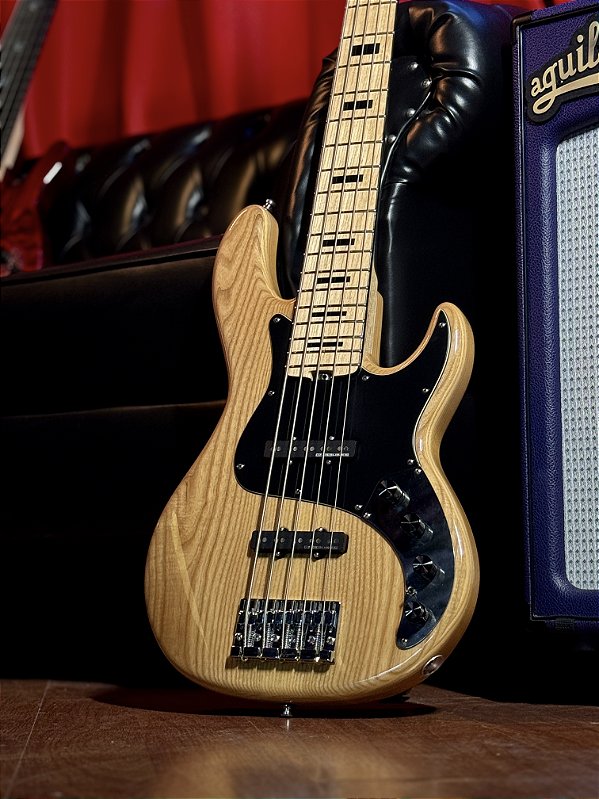 Baixo 5 Cordas Ativo N.Zaganin BLB-5 Deluxe Natural