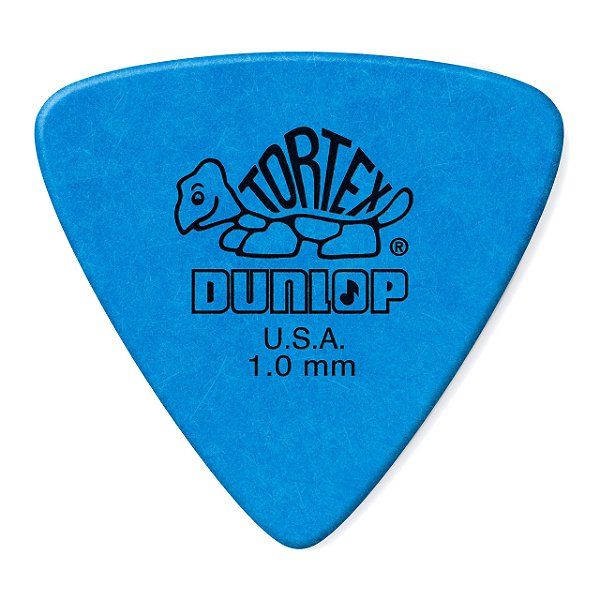 Palheta para Guitarra e Baixo Dunlop Tortex Tringle 1.00mm Azul