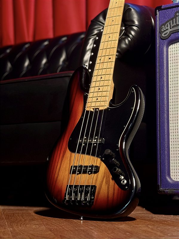 Baixo 5 Cordas Ativo N.Zaganin Jazz Bass JB Custom Sunburst