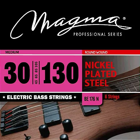 Encordoamento para Baixo 6 Cordas Magma Nickel Plated .030