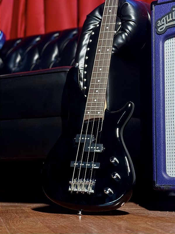 Baixo 4 Cordas Condor BX-12 PJ Black + Cube Baby
