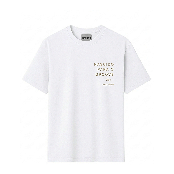 Camiseta Regular Nascido Para o Groove Gruveria Off White