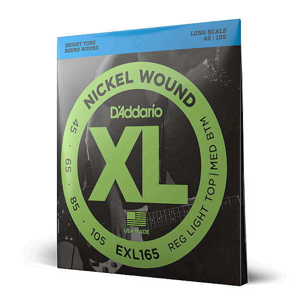 Encordoamento para Baixo 4 Cordas Daddario XL Nickel .045