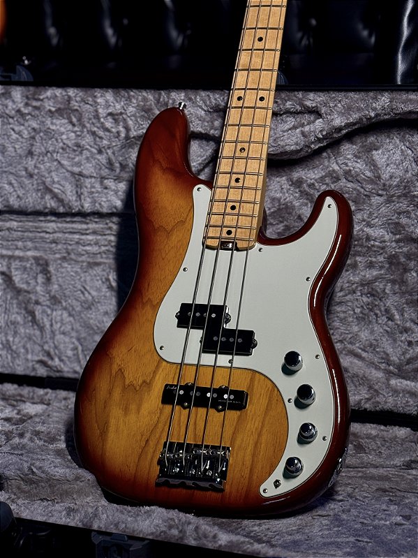 Baixo 4 Cordas Fender American Elite Precision Bass Tobacco Burst 2016