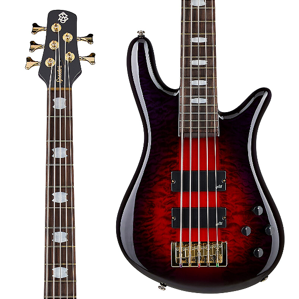 Baixo 5 Cordas Ativo Spector Icon NS-5 Neck Through Purple Cherry