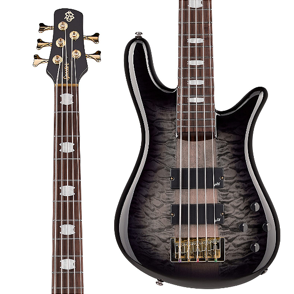 Baixo 5 Cordas Ativo Spector Icon NS-5 Neck Through Black Stain