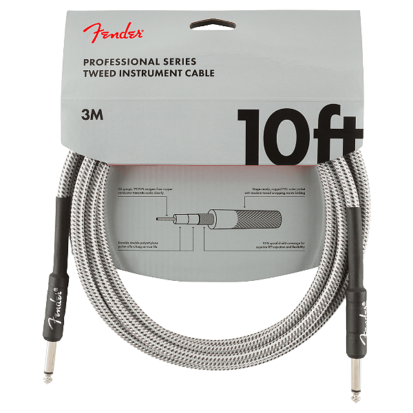 Cabo Para Instrumento P10 Fender Professional Series White Tweed 3M