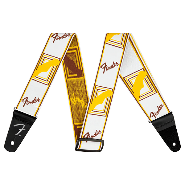 Correia Para Instrumento Fender WeighLess Monogram White