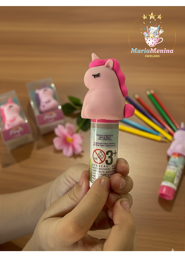 Cola em bastão com ponteira - Dinossauro e Unicórnio