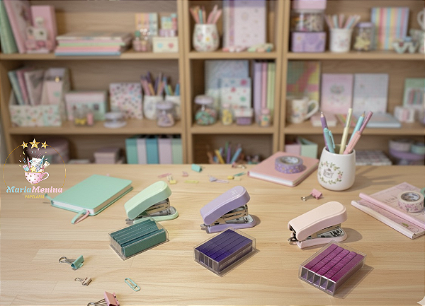 Grampo Colorido 26/6 com 1000 Unidades