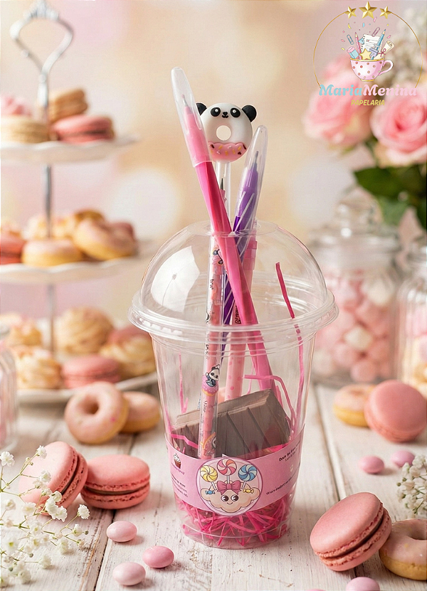 Kit No Copo 7 PRODUTOS DE PAPELARIA