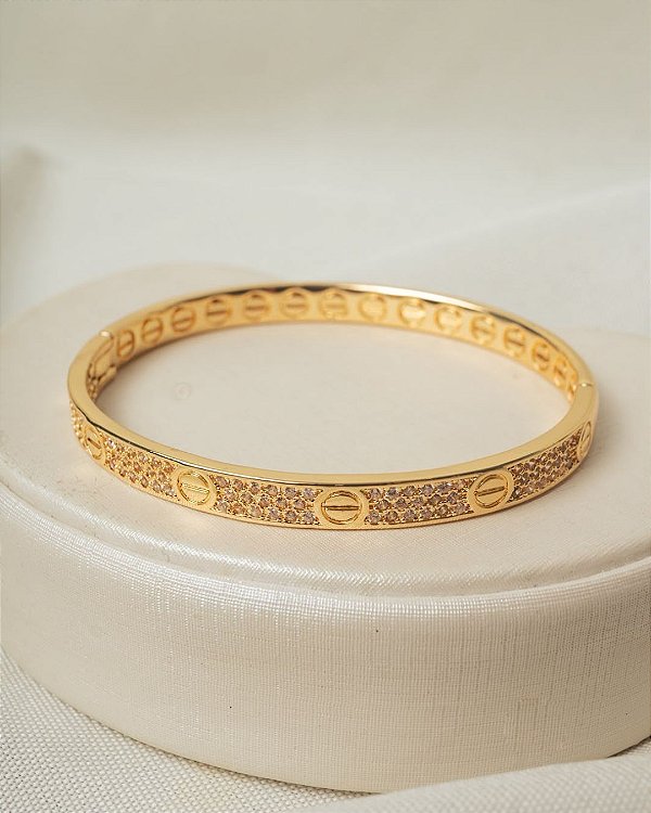 Bracelete Inspiração Cartier - Dourado