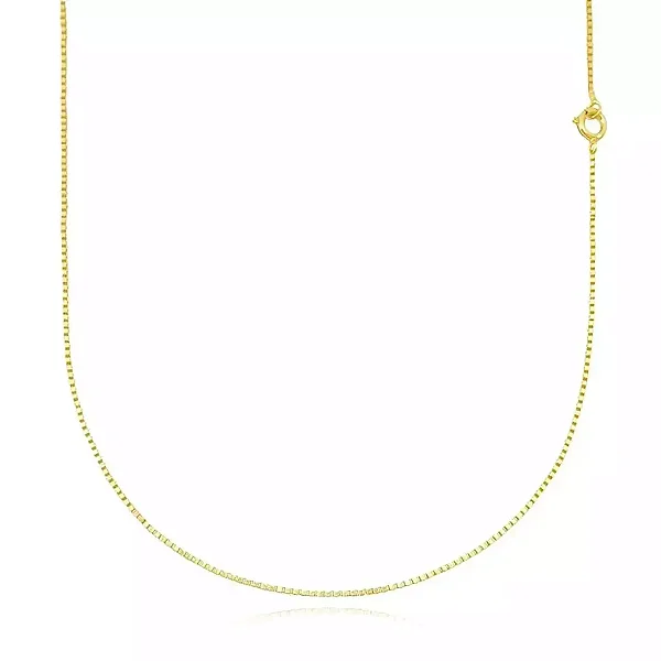 Corrente Veneziana 60cm 1,2mm (Fecho Tradicional) (TAG 18K) (Banho Ouro*)
