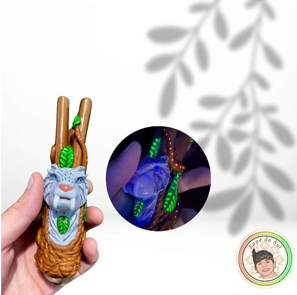 Kuripe Tigre Branco com Sopro Duplo